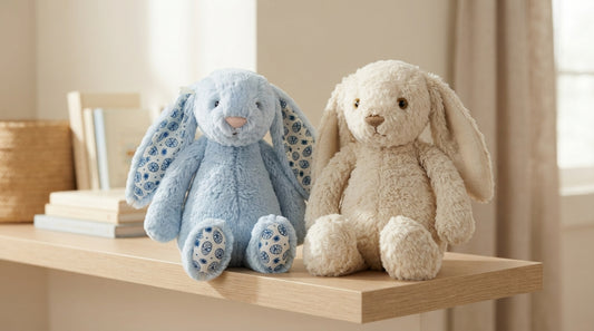 Spider-Man and Winnie the Pooh bunny plush side by side