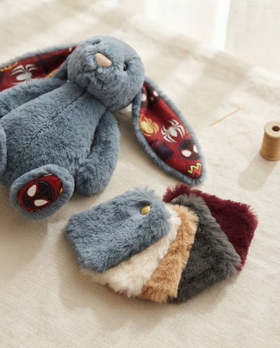 Custom fur color bunny plush card
